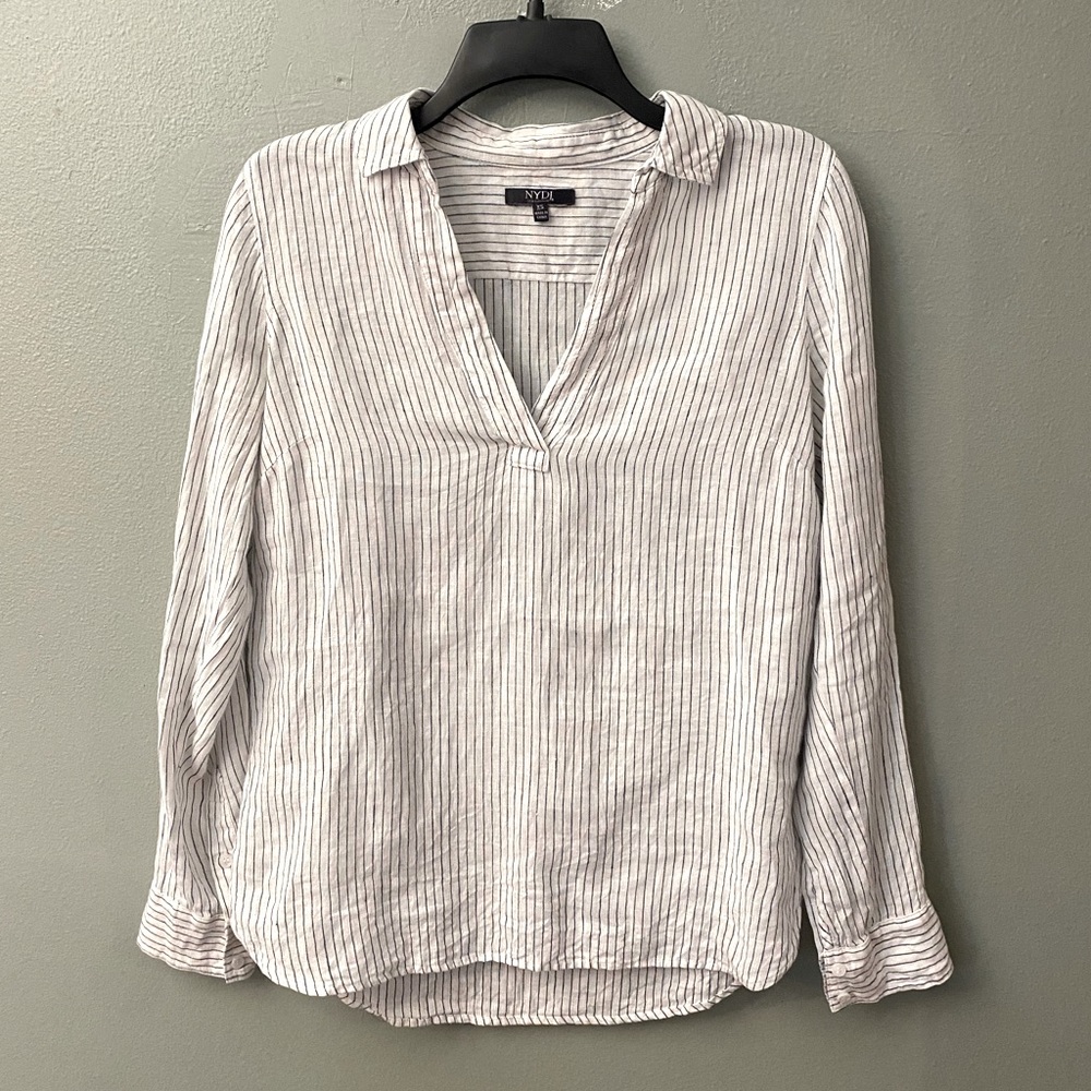 Split Neck Tunic Blouse